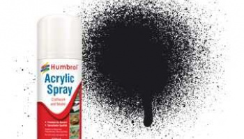 Humbrol sprej akryl AD6021 - No 21 Black - Gloss - 150ml