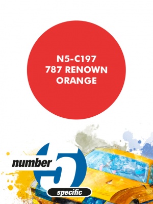 787 Renown Orange Fluorescent Paint for airbrush 30ml - Number Five