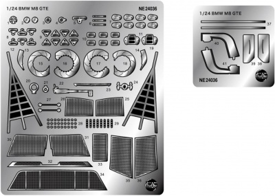 BMW M8 GTE 24h Daytona 2020 WINNER, Detail up Parts 1/24 - NuNu Model Kit