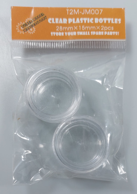 Clear Plastic Bottles 28mmx15mmx2pcs - Tuner Model Manufactory