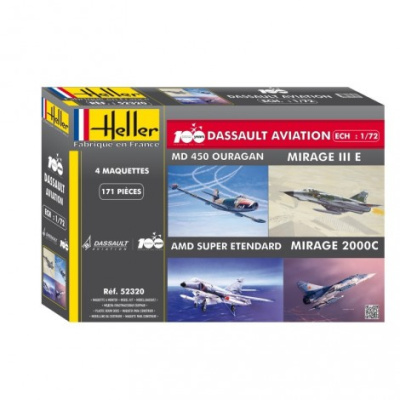 Coffret 100 ANS Dassault Aviation 4models - Heller