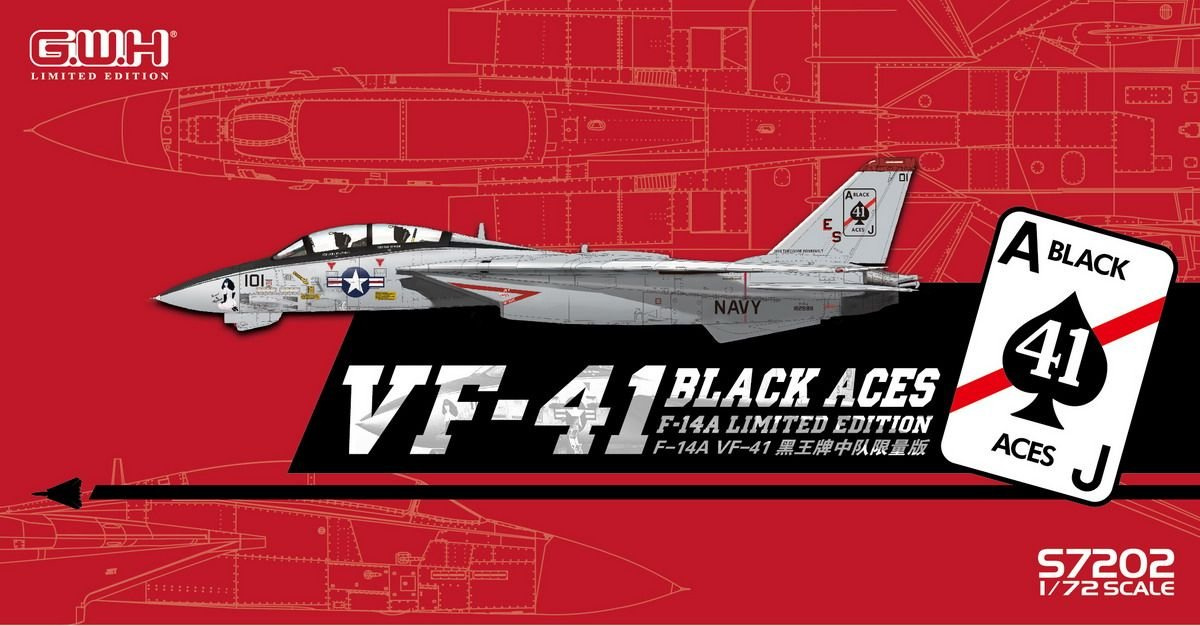 F 14a Vf 41 Black Aces Limited Edition 172 Gwh Car Model