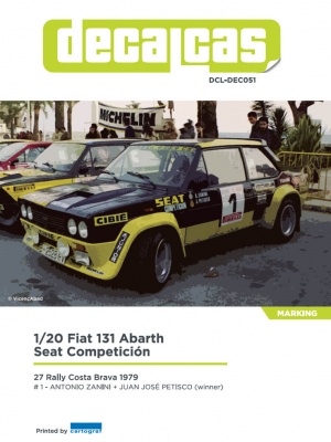 Fiat 131 Abarth Rally Team Seat Competicion - 1979 1/24 - Decalcas