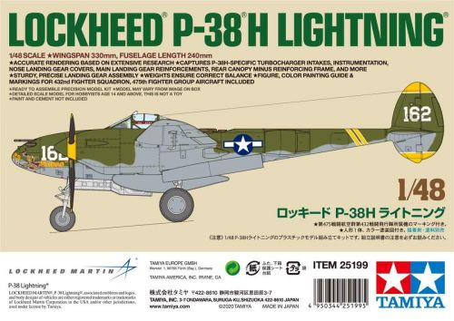 1/48 Tamiya Lockheed P-38F/G Lightning Plastic Model Kit 