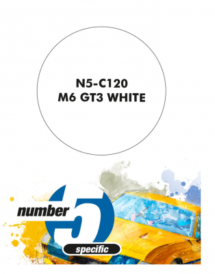 M6 GT3 White  Paint for Airbrush 30 ml - Number 5