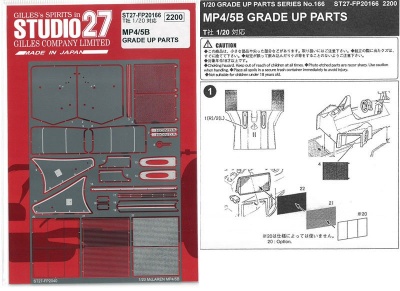 McLaren Honda MP4/5B 1/20, upgrade parts - Studio27