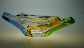 MÍSA- Art Glass - František Zemek , hutní sklo , kolekce ,,Rhapsody" 50.léta 20 století - Retro