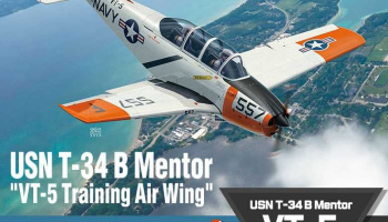 Model Kit letadlo 12361 - USN T-34B Mentor "VT-5 Training Air Wing" (1:48) - Academy