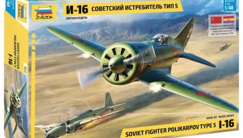 Model Kit letadlo - Polikarpov I-16 Type V Soviet Fighter (1:48) - Zvezda