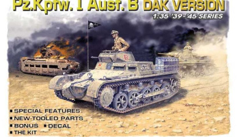 Model Kit tank 6207 - Pzkpfw. I Ausf. B, DAK Version (1:35) - Dragon