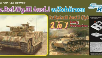 Model Kit tank- Pz.Bef.Wg.III Ausf.J / Pz.III Ausf.J (Tp) Early Production (2 in 1) (1:35) - Dragon