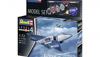 ModelSet letadlo 63858 - Lockheed Martin F-22A Raptor (1:72) - Revell