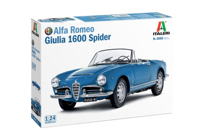 Model Kit auto 3668 - Alfa Romeo Giulia 1600 Spider (1:24) - Italeri