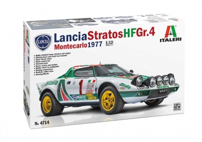 Model Kit auto 4714 - Lancia stratos HF Gr.4 (1:12) - Italeri – kopie