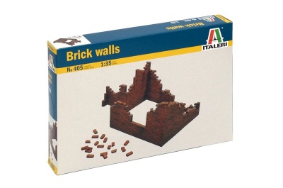 Model Kit budova 0405 - BRICK WALLS (1:35) - Italeri