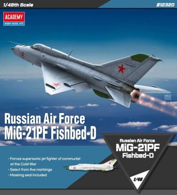 Model Kit letadlo 12320 - Russian Air Force MiG-21PF Fishbed-D (1:48) - Academy