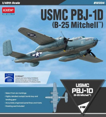 Model Kit letadlo 12334 - USMC PBJ-1D (B-25 Mitchell) (1:48) - Academy