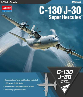 Model Kit letadlo 12631 - C-130J-30 Super Hercules (1:144) - Academy