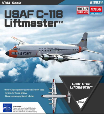 Model Kit letadlo 12634 - USAF C-118 Liftmaster (1:144) - Academy