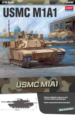 Model Kit tank 13430 - USMC M1A1 (1:72) - Academy