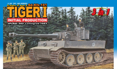 Model Kit tank 6252 - SD.KFZ.181 TIGER I INITIAL TYP (1:35) - Dragon