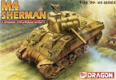 Model Kit tank 6511 - M4 SHERMAN 75mm NORMANDY (1:35) - Dragon