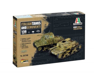 Model Kit tank - Italian tanks and semoventi (1:56) - Italeri