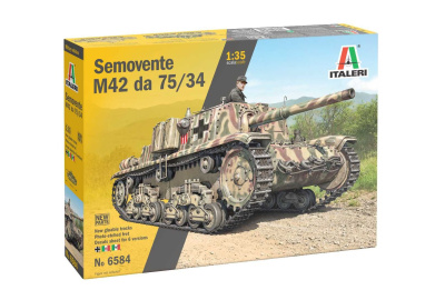 Model Kit tank - Semovente M42 da 75/34 (1:35) – Italeri