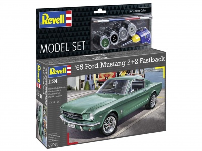 ModelSet auto 67065 - 1965 Ford Mustang 2+2 Fastback (1:24) - Revell