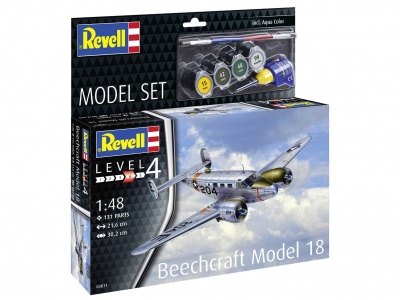 ModelSet letadlo 63811 - Beechcraft Model 18 (1:48) - Revell