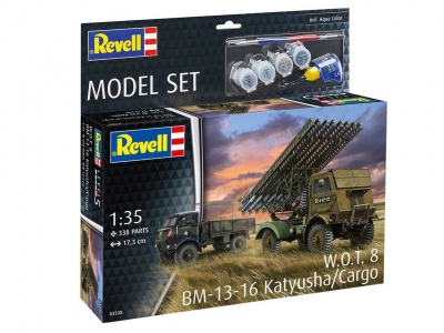 ModelSet military 63338 - W.O.T. 8 BM-13-16 Katyusha/Cargo (1:35) - Revell