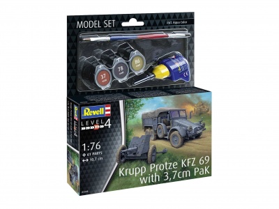 ModelSet military 63344 - Krupp Protze Kfz 69 with 3.7cm Pak (1:76) - Revell