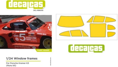 Paint Mask For Clear Parts For Porsche Kremer K3 1/24 - Decalcas