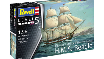 Plastic ModelKit loď 05458 - H.M.S. Beagle (1:96) - Revell