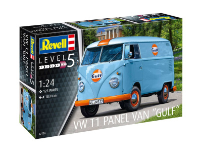 Plastic ModelKit auto 07726 - VW T1 panel van (Gulf Decoration) (1:24) - Revell