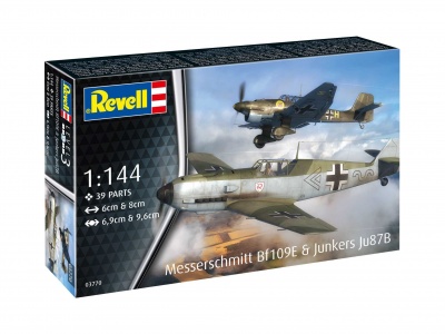 Plastic ModelKit letadlo 03770 - Messerschmitt Bf109E & Junkers Ju87B Stuka (1:144) - Revell