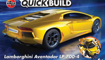 Quick Build auto J6026 - Lamborghini Aventador - Yellow - Airfix