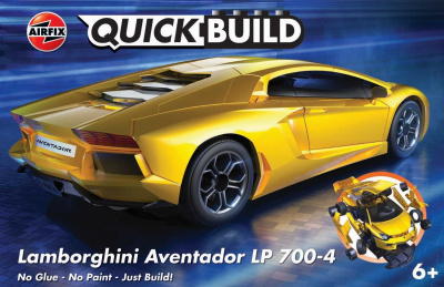 Quick Build auto J6026 - Lamborghini Aventador - Yellow - Airfix