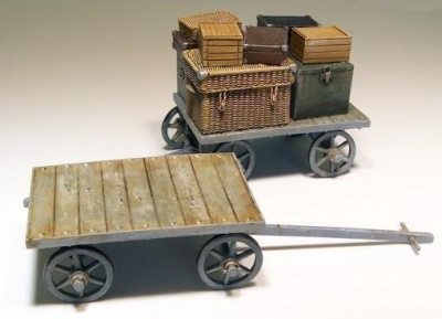 Railway car on baggages 1/35 - Plus Model