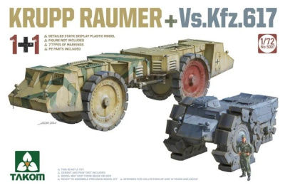 SLEVA 20% DISCOUNT - Krupp Räumer + Vs.Kfz. 617 1/72 - Takom
