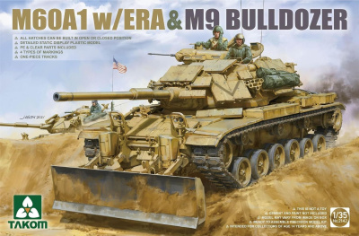 SLEVA  20% DISCOUNT - M60A1 w/ERA&M9 BULLDOZER 1/35 - Takom