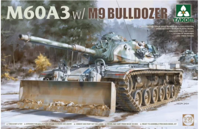 SLEVA 20% DISCOUNT - M60A3 w/M9 Bulldozer 1/35 - Takom