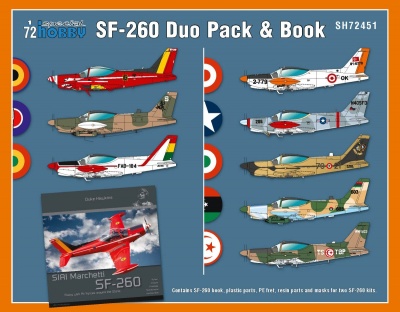 SLEVA 20%  DISCOUNT - SIAI-Marchetti SF-260 Duo Pack & Book 1/72 – Special Hobby