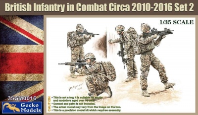 SLEVA  30% DISCOUNT - British Infantry in Combat 2010-16 Set 2 1/35 - Gecko Models