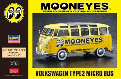 SLEVA  35% DISCOUNT Mooneyes Speed Equipment & Custom Accessories Volkswagen Type2 Micro Bus 1/24 - Hasegawa