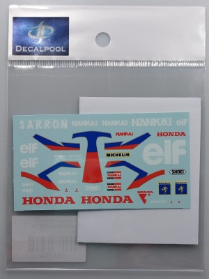 SLEVA   DISCOUNT - Honda NSR500 ELF '89 D. Sarron Rider 1/12 - Decalpool